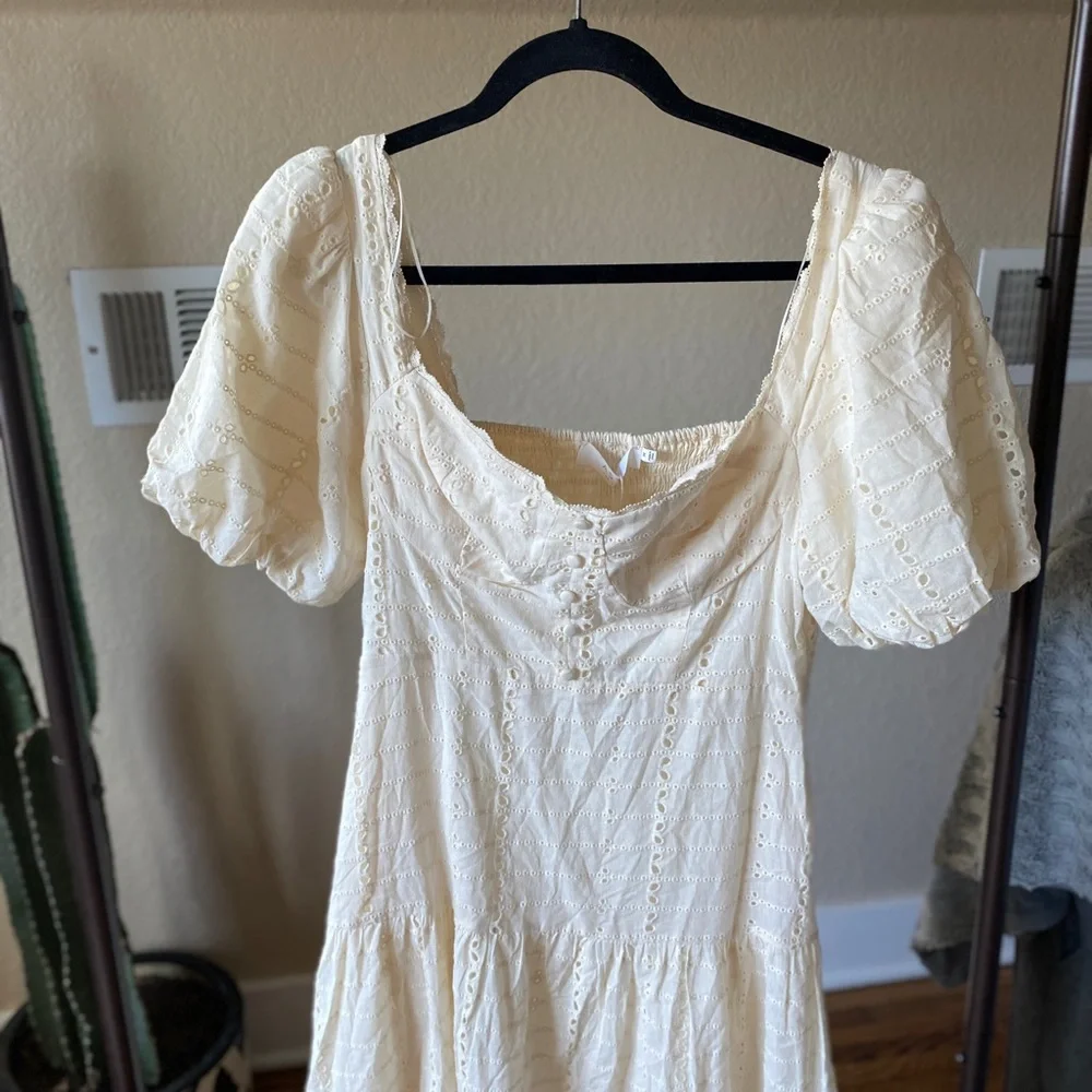 NWT | ASTR | Ivory Eyelet Maxi Dress - Picture 5 of 13